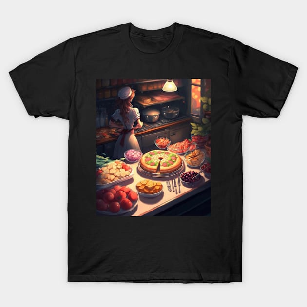 Freshly baked artisanal pastries T-Shirt by DravenWaylon